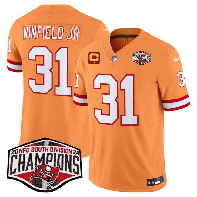 Men%27s Tampa Bay Buccaneers #31 Antoine Winfield Jr. Orange F.U.S.E. 2024 NFC South Champions With 1-Star C Patch Limited Stitched Jersey->tampa bay buccaneers->NFL Jersey